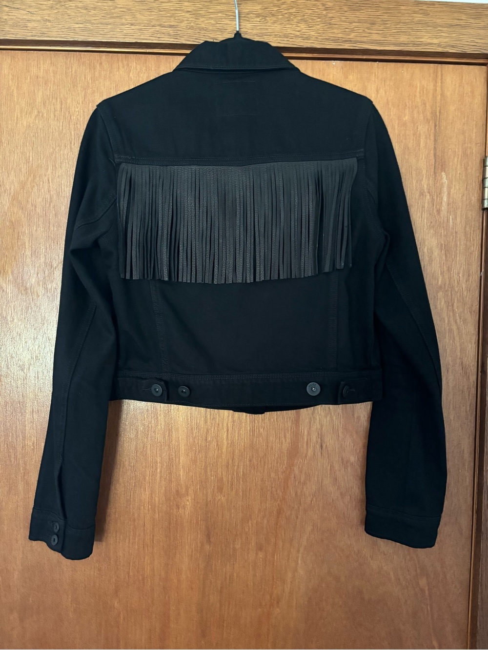 Western Paige fringe denim jacket size medium
